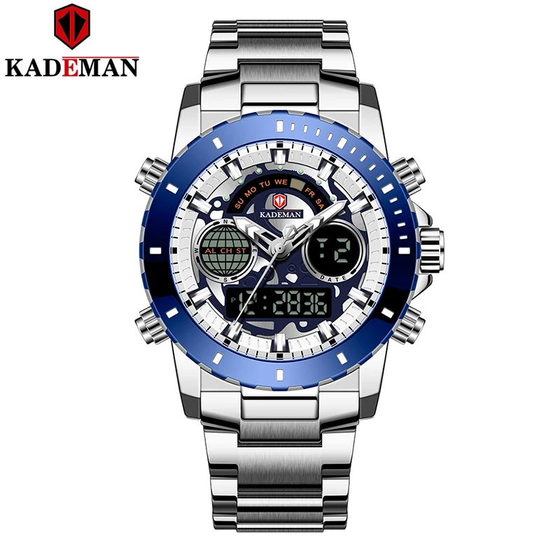 KADEMAN Sports Mens Watches Top Brand Luxury Military Quartz Watch Men Waterproof Weekly Date Male Clock Relogio Masculino 2020
KADEMAN Sports Mens Watches Top Brand Luxury Military Quartz Watch Men Waterproof Weekly Date Male Clock Relogio Masculino 2020