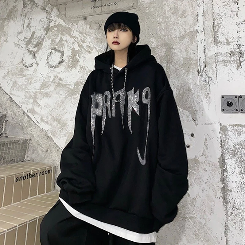 Harajuku Style Women Hoodies 2021 Spring Fall New Fashion Ladies Letter Hot Drilling Long Sleeve Pullover Streetwear Casual Tops
Harajuku Style Women Hoodies 2021 Spring Fall New Fashion Ladies Letter Hot Drilling Long Sleeve Pullover Streetwear Casual Tops