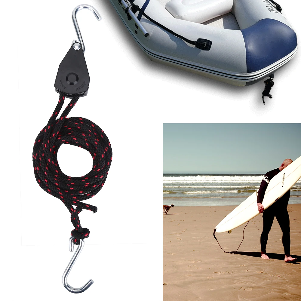 1 Pieces / Set 2.85m/9.35ft Marine Kayak Canoe Bow Stern Rope Tie Down Strap with Hooks Pulley for Fishing Inflatable Boat Acce
1 Pieces / Set 2.85m/9.35ft Marine Kayak Canoe Bow Stern Rope Tie Down Strap with Hooks Pulley for Fishing Inflatable Boat Acce