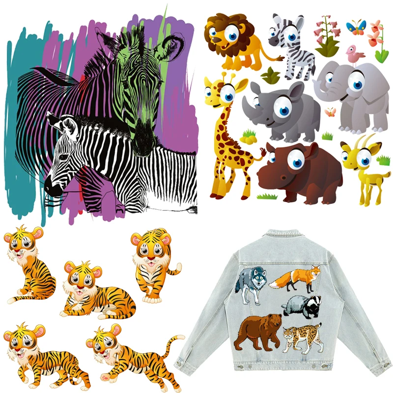 

Giraffe Patches Animals Thermal Stickers on Clothes Iron-on Transfers for Clothing Thermoadhesive Patch Diy Applique for Baby