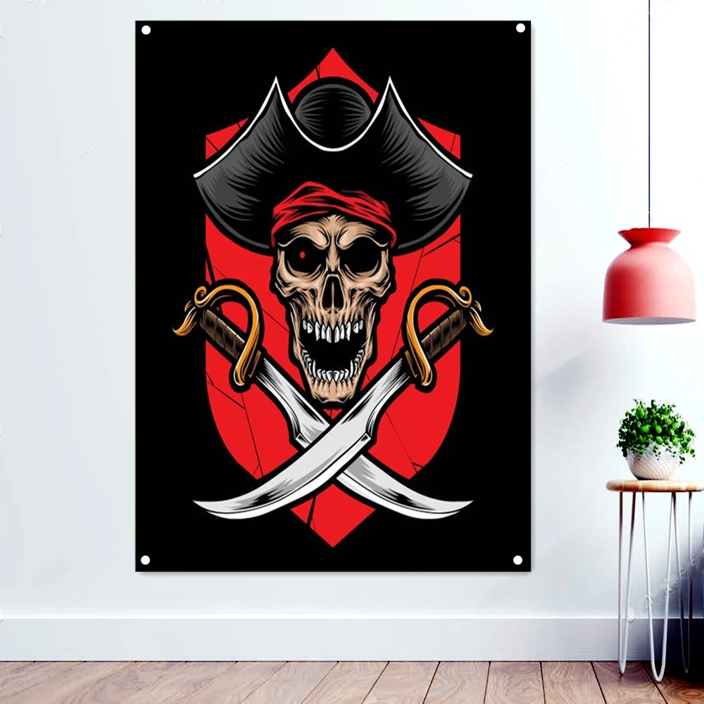Jolly Rouge Poster Wall Art Skull Cross Bones Pirate Brethren The Coast Flag For Wall Decoration Sabres Swords Banners Tapestry
Jolly Rouge Poster Wall Art Skull Cross Bones Pirate Brethren The Coast Flag For Wall Decoration Sabres Swords Banners Tapestry