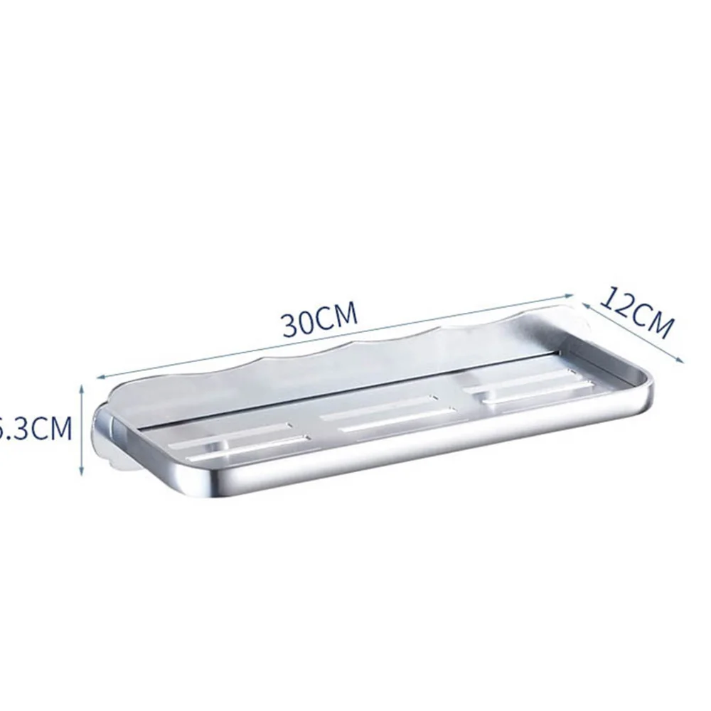 Punch Free Storage Stand Single Layer Soap Shampoo Cosmetic Shelf Holder Organizer for Home Bathroom - Silver (30cm)
Punch Free Storage Stand Single Layer Soap Shampoo Cosmetic Shelf Holder Organizer for Home Bathroom - Silver (30cm)