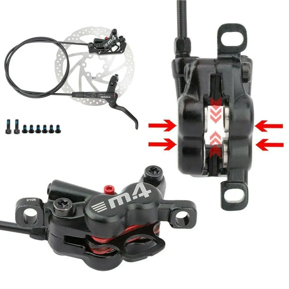 MT420 MTB Brake Disc Bicycle Hidraulic 160mm Disc Brake Four-Piston Right Front/Left Rear Brake 800/1400mm Bike Oil Brake
MT420 MTB Brake Disc Bicycle Hidraulic 160mm Disc Brake Four-Piston Right Front/Left Rear Brake 800/1400mm Bike Oil Brake