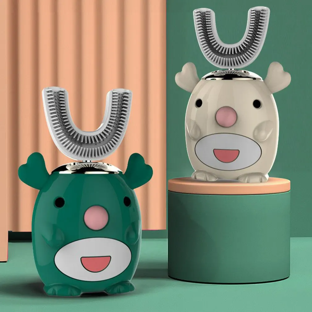 Smart 360 Degree U Shaped Kids Children Electric Toothbrush Silicone Automatic Ultrasonic Teeth Tooth Brush Cartoon Pattern 
Smart 360 Degree U Shaped Kids Children Electric Toothbrush Silicone Automatic Ultrasonic Teeth Tooth Brush Cartoon Pattern