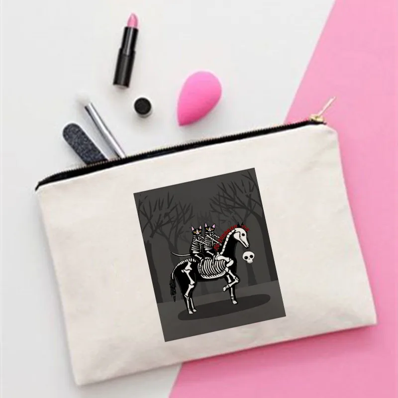 Women skull Cat and Horse Printed Make up bag Fashion Women Cosmetics Organizer Bag for Travel Colorful Storage Bag for Lady Bag
Women skull Cat and Horse Printed Make up bag Fashion Women Cosmetics Organizer Bag for Travel Colorful Storage Bag for Lady Bag