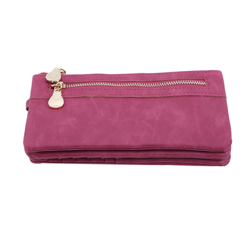 Women Wallets Double Zipper Day Clutch Wristlet Portefeuille Billetera Mujer Dull Polish Leather Wallets Carteira
Women Wallets Double Zipper Day Clutch Wristlet Portefeuille Billetera Mujer Dull Polish Leather Wallets Carteira