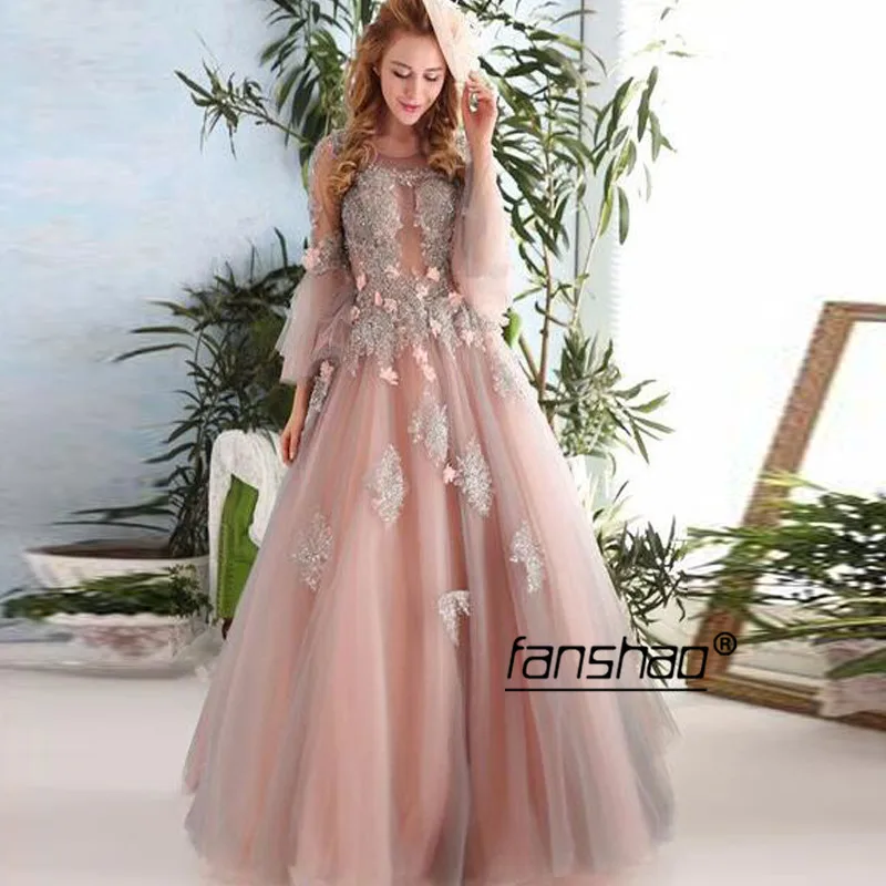 Pink Evening Dress Deep V Applique Trumpet sleeve Special Occasion Dubai Saudi Arabic Evening Gown Prom Dress abendkleider
Pink Evening Dress Deep V Applique Trumpet sleeve Special Occasion Dubai Saudi Arabic Evening Gown Prom Dress abendkleider