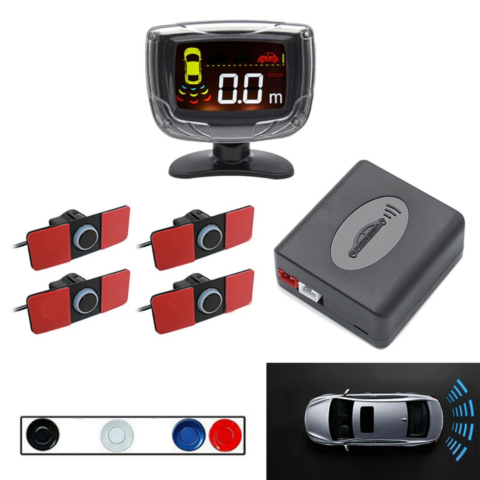 Car LCD Reversing Radar for Car with Auto Parktronic Reverse LED Monitor 4 Sensors Radar Detector System Backlight Display
Car LCD Reversing Radar for Car with Auto Parktronic Reverse LED Monitor 4 Sensors Radar Detector System Backlight Display