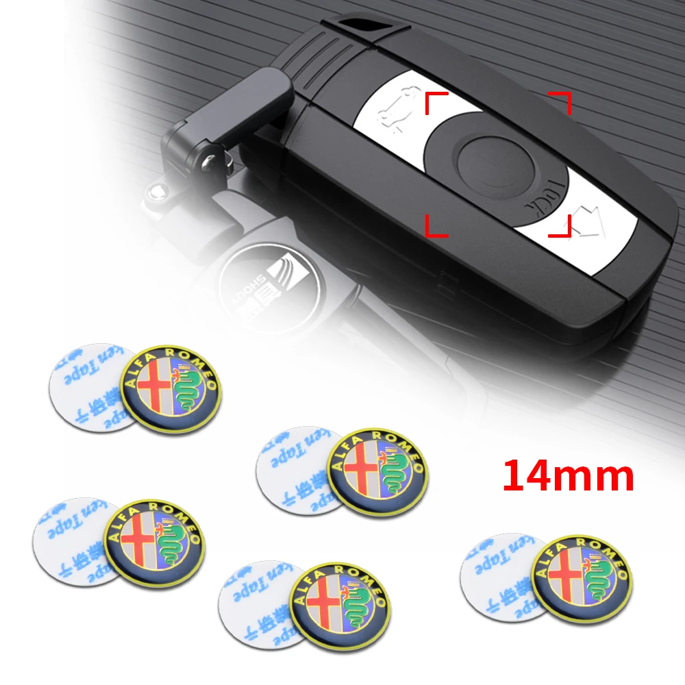 Car Accessories Key Remote Control Decoration Logo Stickers For KIA Land Rover BMW Dodge GTI Fiat Toyota Ford Mazda Nissan Volvo |
