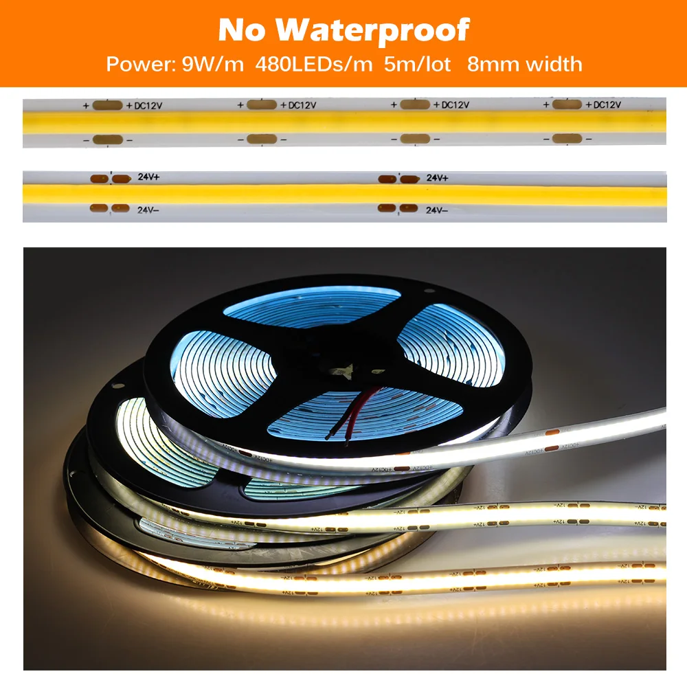 COB светодиодная лента Hunta 480 светодиодов 5м
COB светодиодная лента Hunta 480 светодиодов 5м