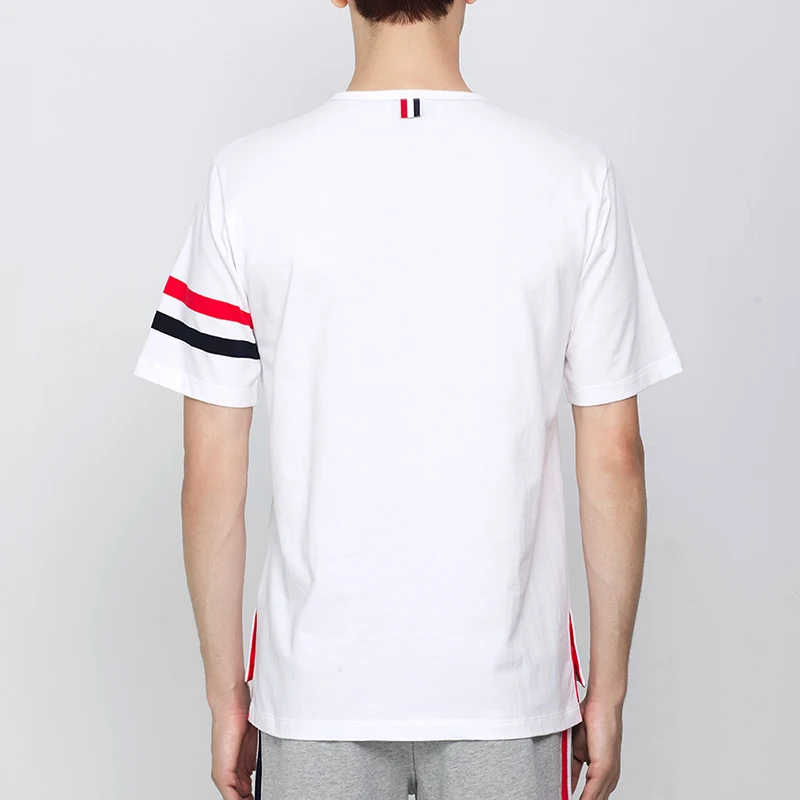 TB THOM 2021 Fashion Brand T-Shirt Men Short Sleeve Casual Clothing Striped Summer O-neck White Cotton Casual T-Shirts
TB THOM 2021 Fashion Brand T-Shirt Men Short Sleeve Casual Clothing Striped Summer O-neck White Cotton Casual T-Shirts