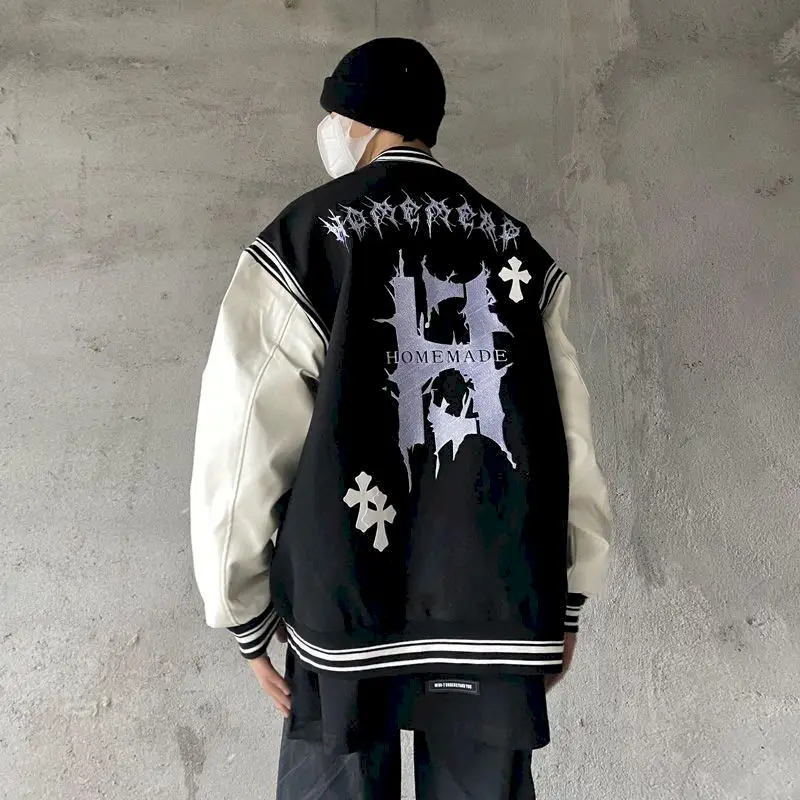 Бейсбольная куртка в уличном стиле для мужчин и женщин, винтажная модная куртка оверсайз в стиле хип-хоп, куртка в американском стиле преппи...
Бейсбольная куртка в уличном стиле для мужчин и женщин, винтажная модная куртка оверсайз в стиле хип-хоп, куртка в американском стиле преппи...