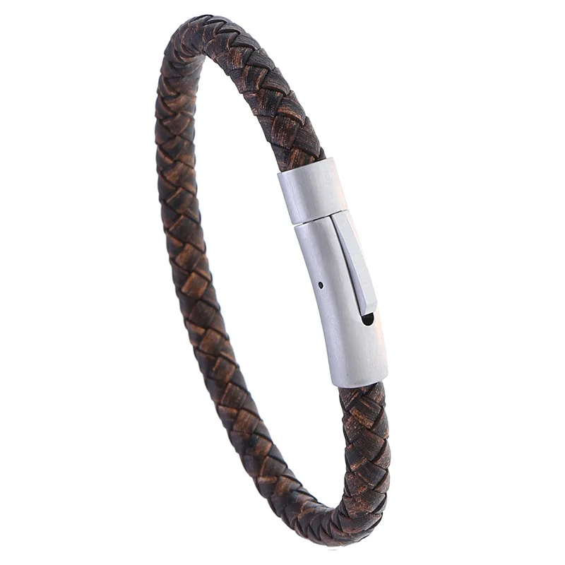 Vintage Women Men Jewelry Antique Brown/Black Braided Leather Bracelet Stainless Steel Snaps Weave Bangles Wrist Band Gifts
Vintage Women Men Jewelry Antique Brown/Black Braided Leather Bracelet Stainless Steel Snaps Weave Bangles Wrist Band Gifts