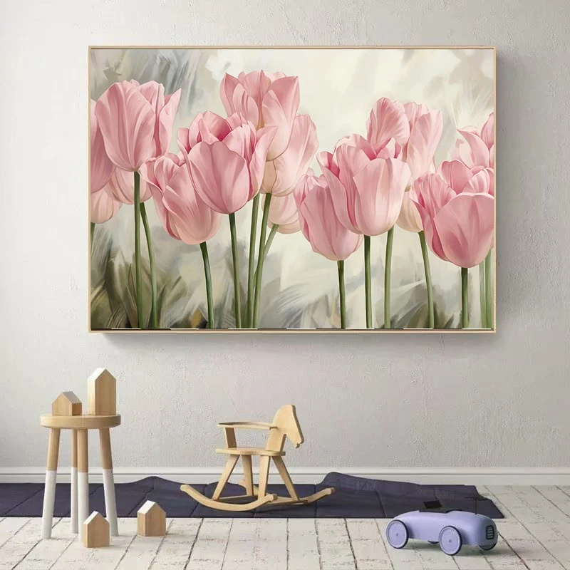 Настенная живопись тюльпаны растения цветы картина для украшения дома плакаты и