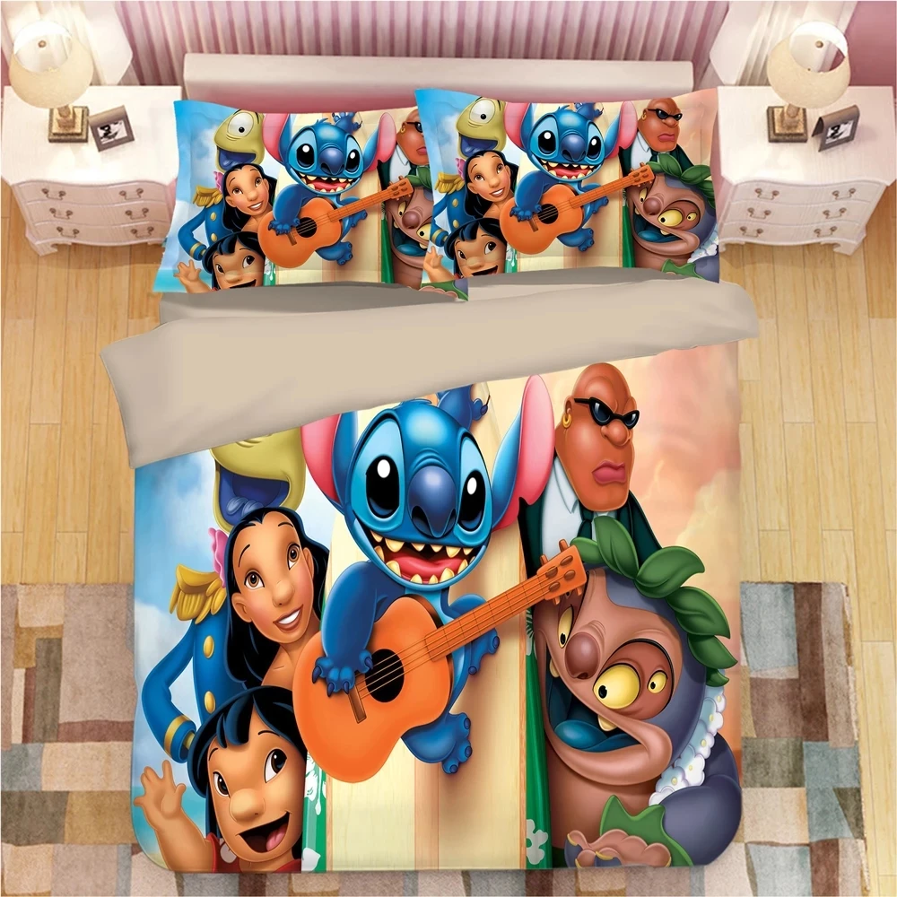Disney Lilo & Stitch Cartoon Pattern Bedding Set Duvet Cover Bed Sheet Pillow Cases Twin Full Queen King Size Drop Shipping Gift
Disney Lilo & Stitch Cartoon Pattern Bedding Set Duvet Cover Bed Sheet Pillow Cases Twin Full Queen King Size Drop Shipping Gift