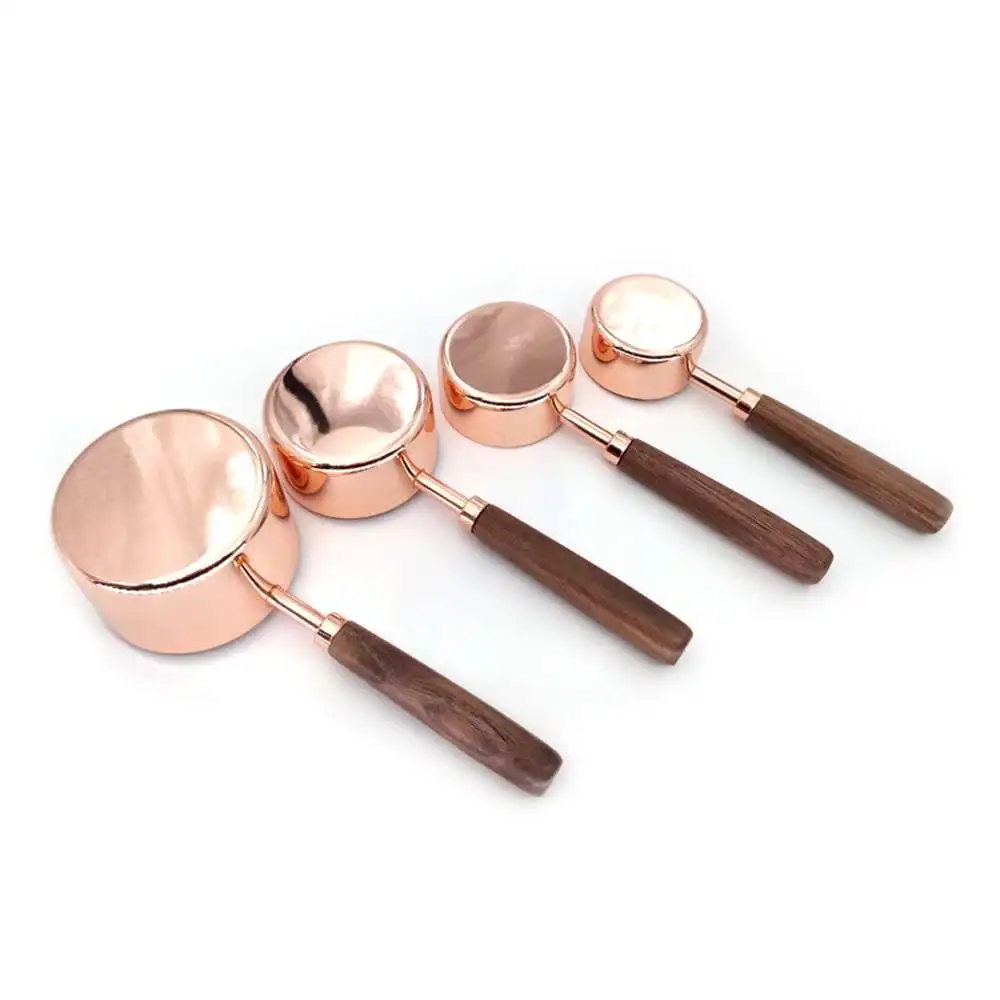 4PCS Measuring Cup Set with Black Walnut Handle Measuring Cup Stainless Steel For Baking Kitchen Supplies
4PCS Measuring Cup Set with Black Walnut Handle Measuring Cup Stainless Steel For Baking Kitchen Supplies
