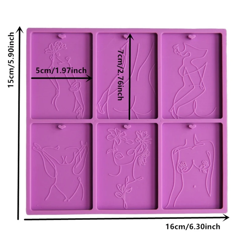 Women Body Line Art Keychain Epoxy Resin Mold Necklace Pendant Silicone Mould DIY Crafts Decorations Jewelry Mold
Women Body Line Art Keychain Epoxy Resin Mold Necklace Pendant Silicone Mould DIY Crafts Decorations Jewelry Mold