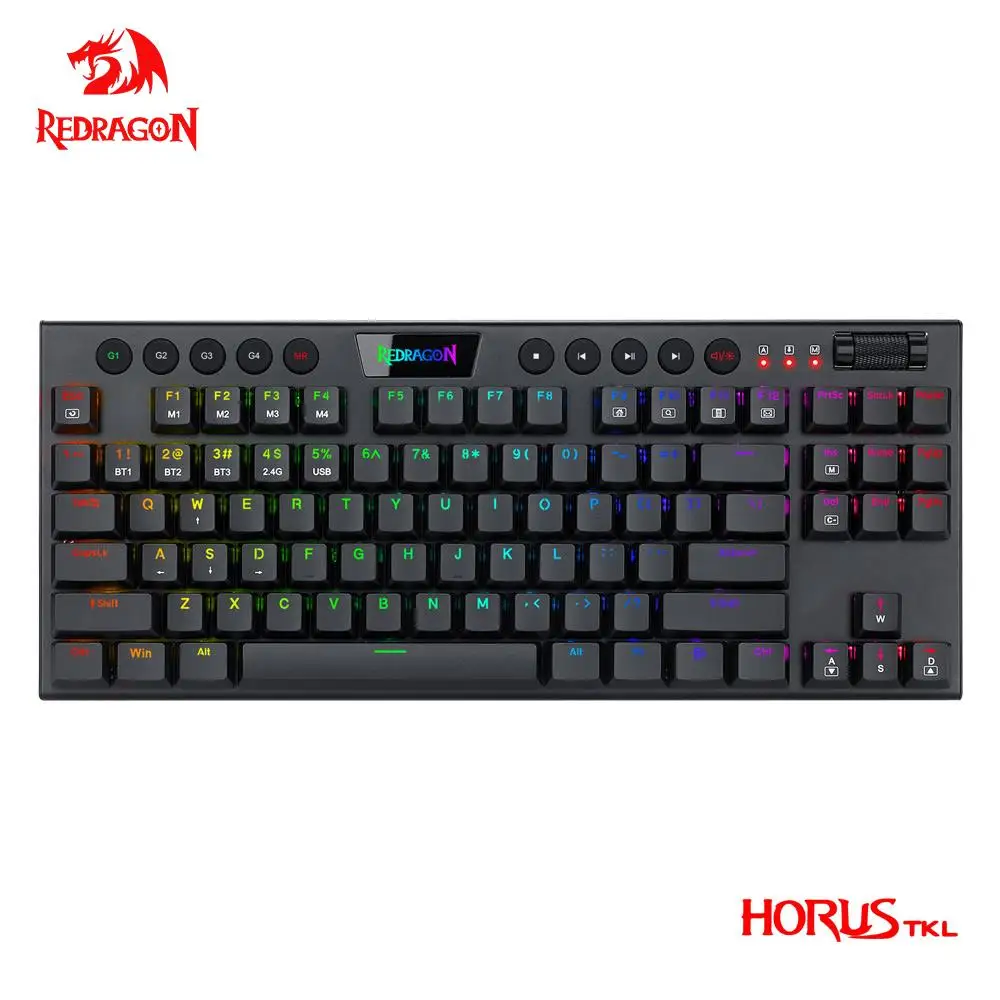 REDRAGON Horus TKL K621 RGB поддержка Bluetooth 5 0 беспроводной USB 2 4G 3 режима тонкая Механическая