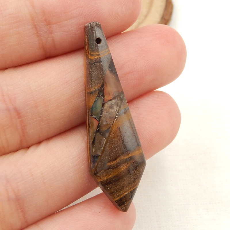 New Arrival!! Special!! SaleBoulder Opal,Labradorite,Diopside Intarsia Gemstone Pendant Bead Set,36x12x5mm6.2g 
New Arrival!! Special!! SaleBoulder Opal,Labradorite,Diopside Intarsia Gemstone Pendant Bead Set,36x12x5mm6.2g