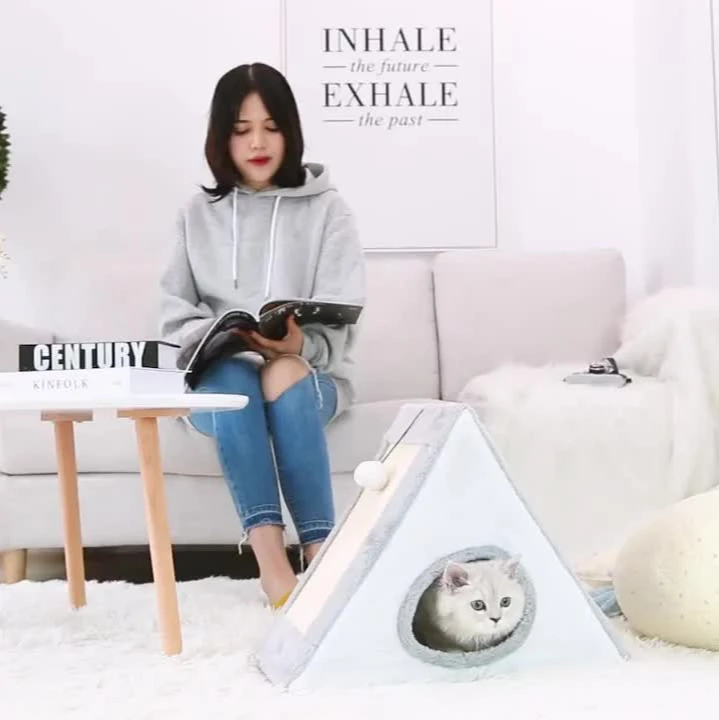Triangle Cat Bed House For Cats Cat's House Cat Scratcher Cardboard Dog Bed Grinding Claws Toys For Cats Pet Supplies Cat Tree
Triangle Cat Bed House For Cats Cat's House Cat Scratcher Cardboard Dog Bed Grinding Claws Toys For Cats Pet Supplies Cat Tree