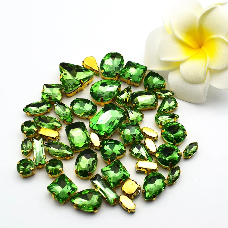 Top Crystal Gold Claw Light Green Mix Shape Glass Sew on Rhinestones DIY Clothing Bag Shoes
Top Crystal Gold Claw Light Green Mix Shape Glass Sew on Rhinestones DIY Clothing Bag Shoes