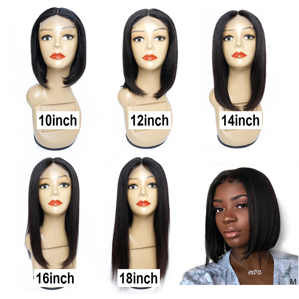 Short Bob Wig Straight Remy Human Hair Wigs Middle Part Thick Ends Natural Black Color 10-18 inch 4*4*1 T Lace Closure MogulHair
Short Bob Wig Straight Remy Human Hair Wigs Middle Part Thick Ends Natural Black Color 10-18 inch 4*4*1 T Lace Closure MogulHair