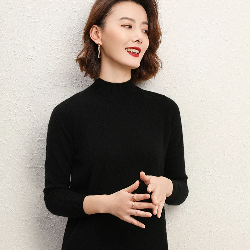 Half turtleneck sweater bottoming shirt women's long-sleeved autumn and winter new sweater 20 loose version
Half turtleneck sweater bottoming shirt women's long-sleeved autumn and winter new sweater 20 loose version