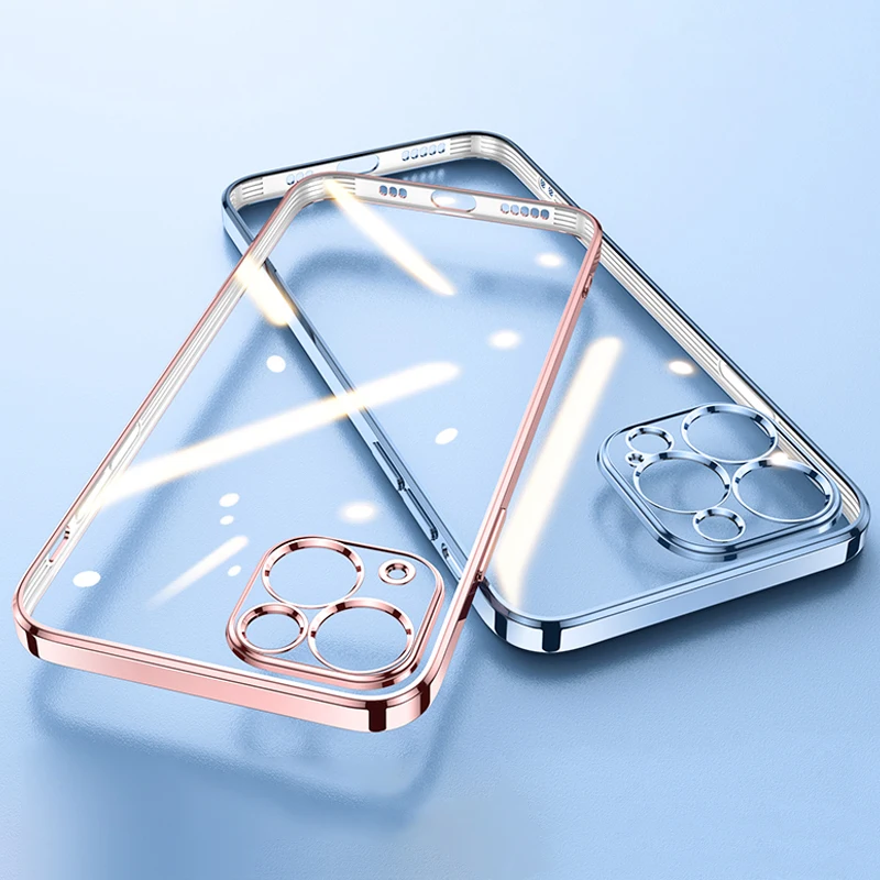 Luxury Plating Transparent Silicone Shockproof Cover for iPhone 13 11 12 Pro Max XR X XS Clear Case with camera lens protect
Luxury Plating Transparent Silicone Shockproof Cover for iPhone 13 11 12 Pro Max XR X XS Clear Case with camera lens protect