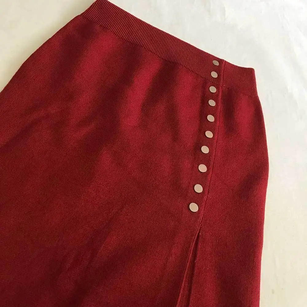 2020 Autumn Knitting High Waist Winter Bodycon Skirts Saia Faldas Single Button Women Sexy Pencil Skirt
2020 Autumn Knitting High Waist Winter Bodycon Skirts Saia Faldas Single Button Women Sexy Pencil Skirt