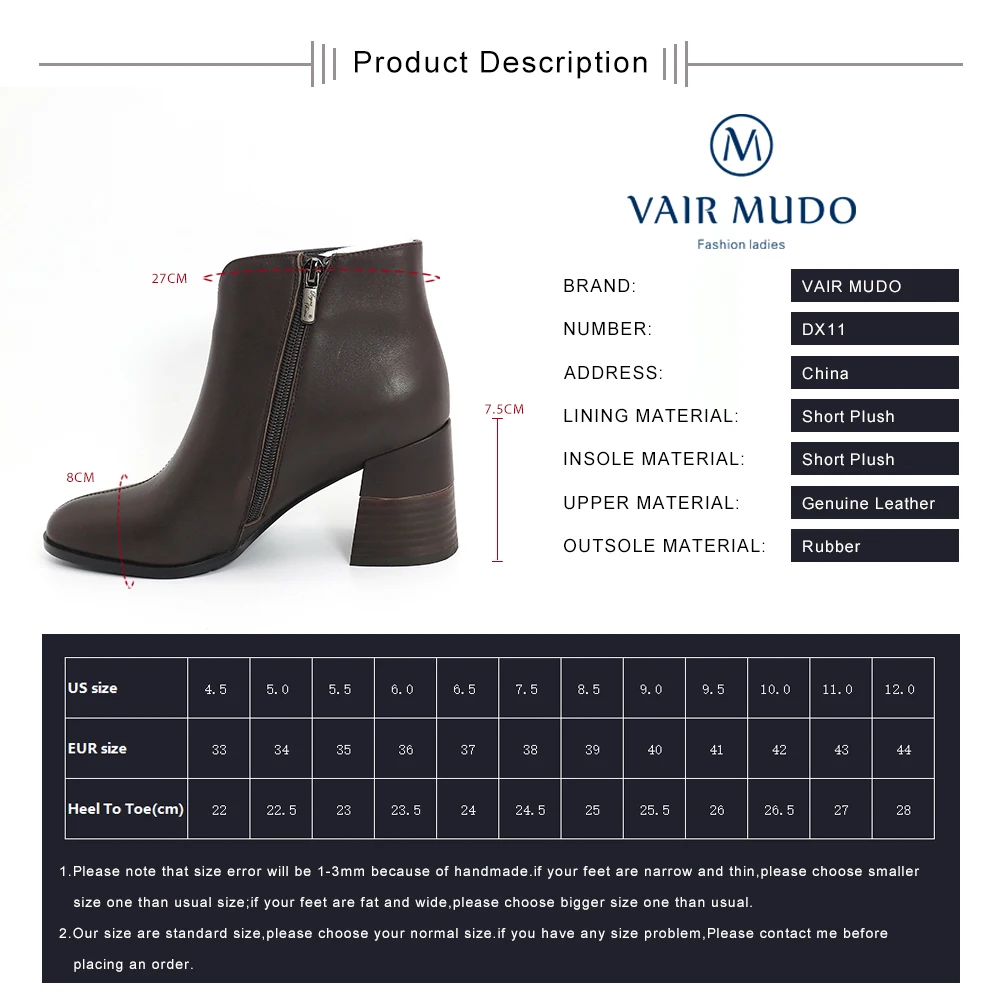 2021Spring Autumn Ankle Boots Shoes Women Genuine Leather Solid Brown Elegant Thick Heels Chelsea Boot Short Plush Winter DX11
2021Spring Autumn Ankle Boots Shoes Women Genuine Leather Solid Brown Elegant Thick Heels Chelsea Boot Short Plush Winter DX11