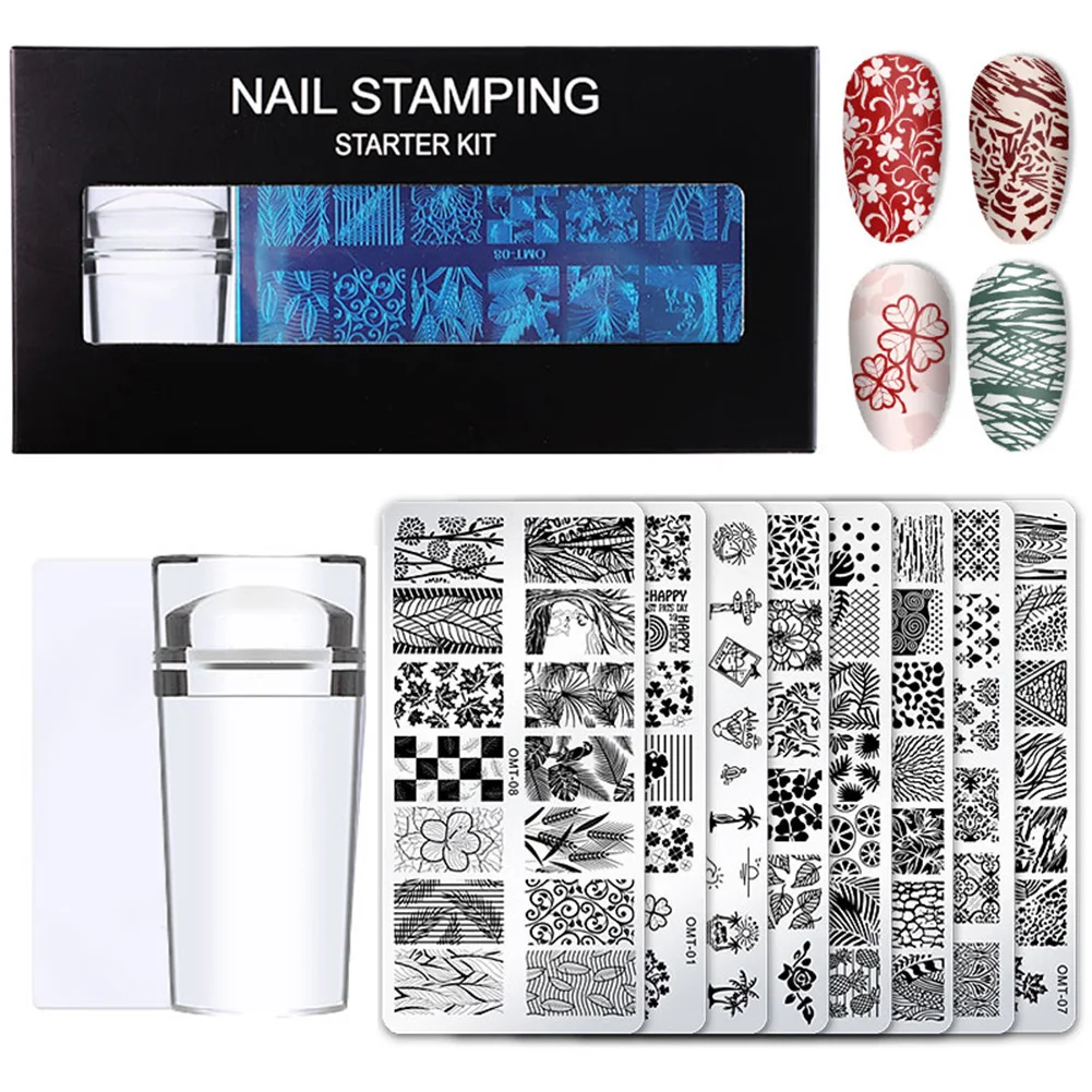 8PCS Nail Stamping Plates Flower Plant Leaves Templates with Stamper Scraper Image Plates DIY Nail Art Manicure Tool
8PCS Nail Stamping Plates Flower Plant Leaves Templates with Stamper Scraper Image Plates DIY Nail Art Manicure Tool