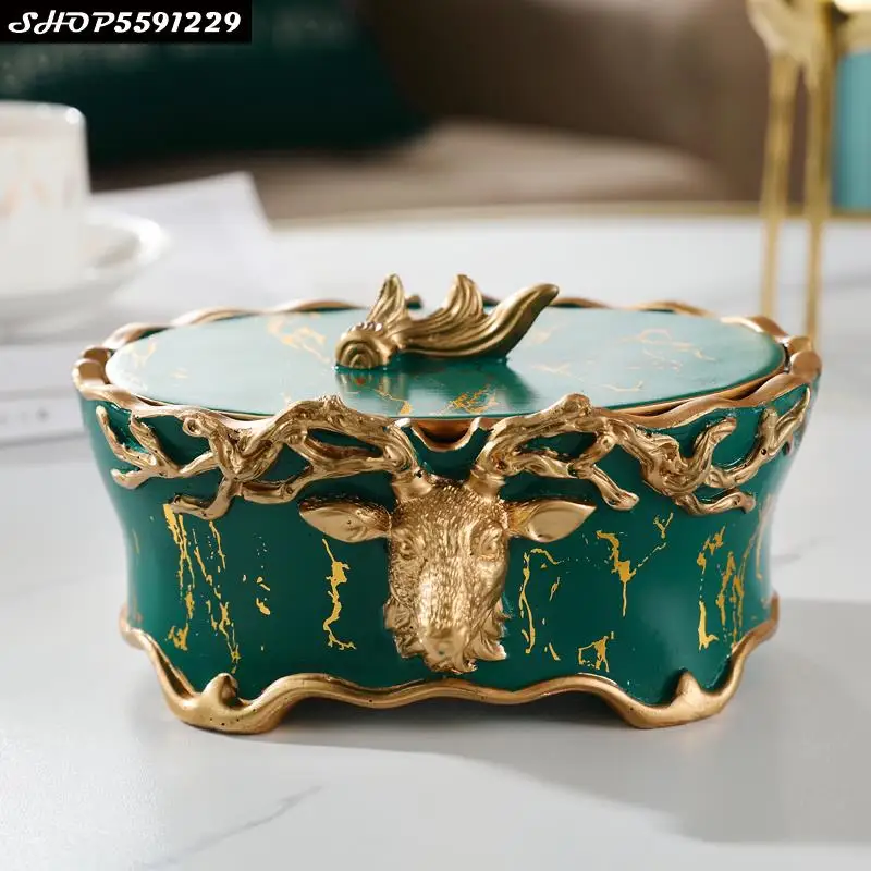 Resin Deer Head Ashtray Ornaments Luxury Green Gold Pattern Home Office Car Ashtray with Lid Home Decoration for Boyfriend Gift
Resin Deer Head Ashtray Ornaments Luxury Green Gold Pattern Home Office Car Ashtray with Lid Home Decoration for Boyfriend Gift