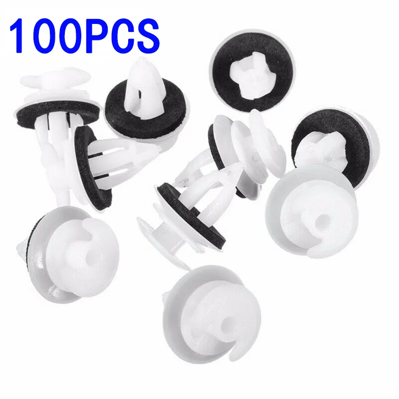 Replacement Fastener clips Spare part 100pcs Accessory Decor Trim White Door Panel Fender
Replacement Fastener clips Spare part 100pcs Accessory Decor Trim White Door Panel Fender