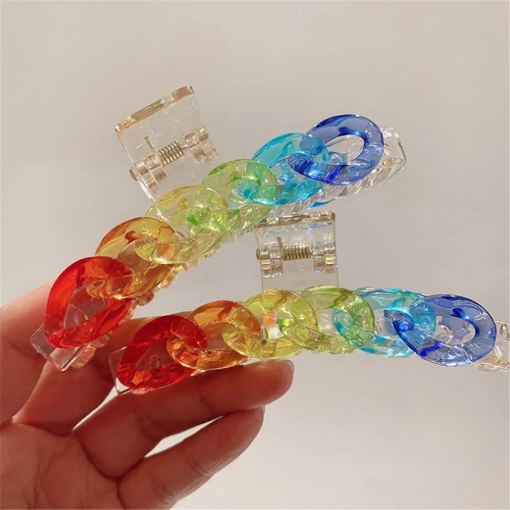 1PC Women Hair Claws Rainbow Hair Clamps Big Crab Clips Mermaid Color Hairpins Ponytail Holder Bun Headdress Styling Accessories
1PC Women Hair Claws Rainbow Hair Clamps Big Crab Clips Mermaid Color Hairpins Ponytail Holder Bun Headdress Styling Accessories