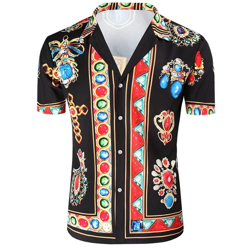 Nice Pop Short Sleeve Leopard Print Shirt Men Lapel Neck Loose Button Up Blouse Breathable Summer Streetwear Sexy Shirts Men
Nice Pop Short Sleeve Leopard Print Shirt Men Lapel Neck Loose Button Up Blouse Breathable Summer Streetwear Sexy Shirts Men