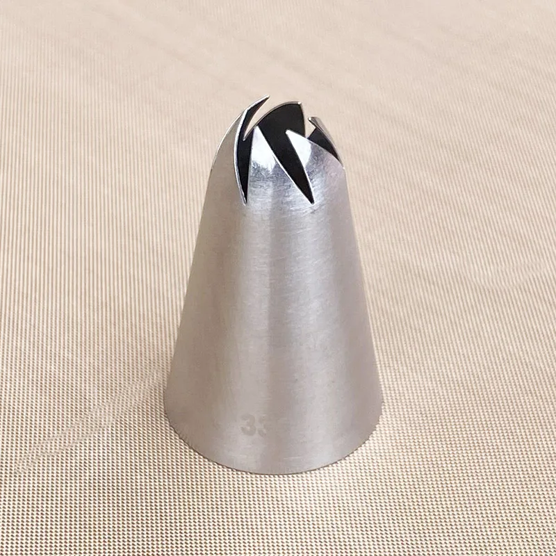 6 Tooth Large Size Piping Nozzle Cake Cream Decoration Stainless Steel Icing Tips Cupcake Decorating Pastry Tool #333
6 Tooth Large Size Piping Nozzle Cake Cream Decoration Stainless Steel Icing Tips Cupcake Decorating Pastry Tool #333