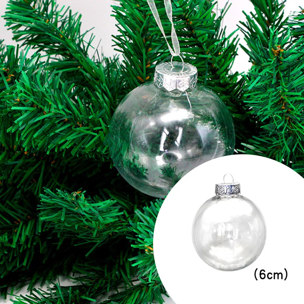 5pcs Clear Plastic Christmas Balls Baubles DIY 6cm Round Hollow Hanging Fillable Xmas Tree Ornament Christmas Ball Home Decor
5pcs Clear Plastic Christmas Balls Baubles DIY 6cm Round Hollow Hanging Fillable Xmas Tree Ornament Christmas Ball Home Decor