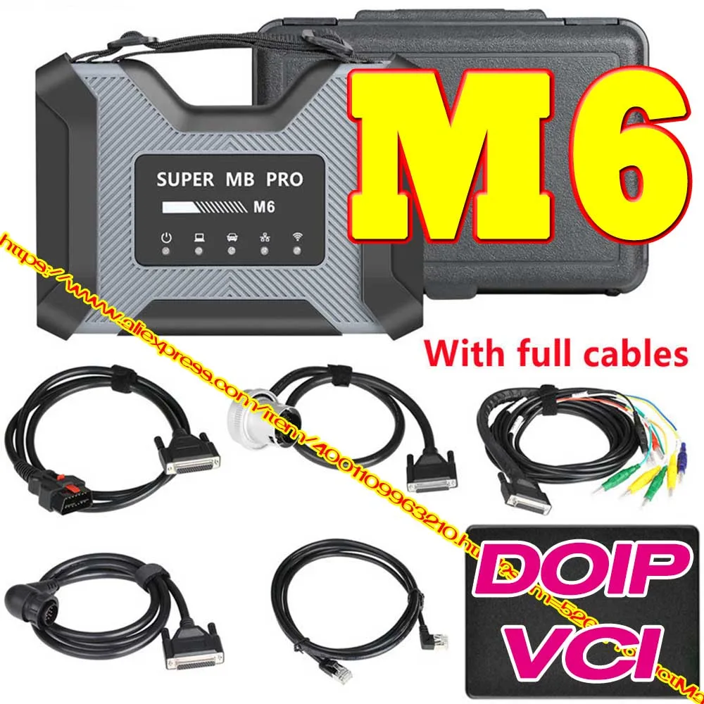 Популярный беспроводной инструмент для диагностики звезд DoIP VCI M6 Super MB Pro