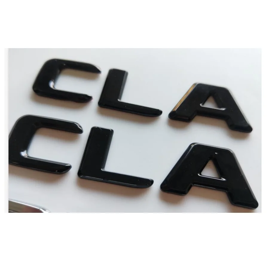 Хромированные черные красные буквы CLA 45 S багажник значки длинные эмблема стиксер