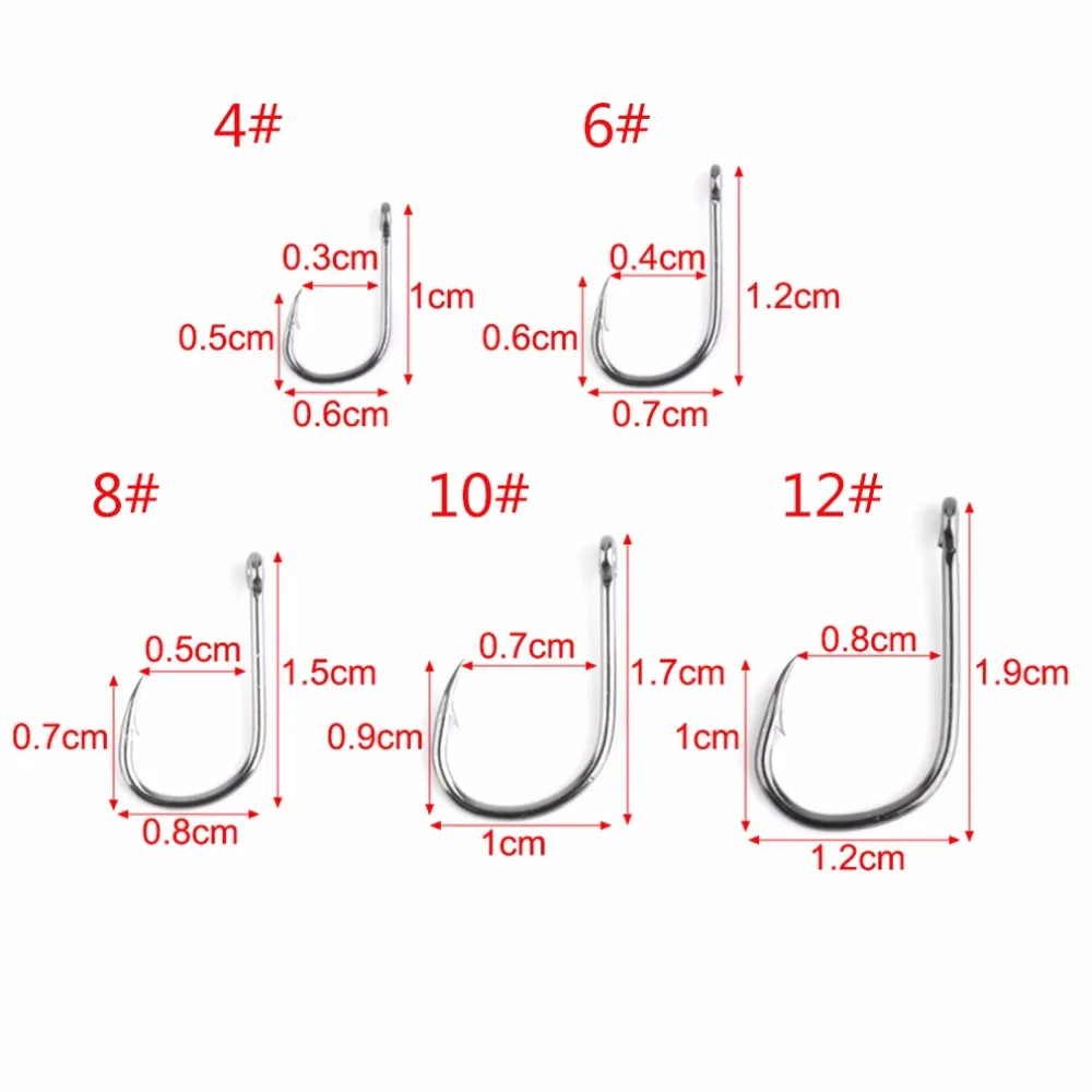 100pcs Wholesalers Fishing Bait Barb Fishhook Lure Tackle With Box Size 4/6/8/10/12
100pcs Wholesalers Fishing Bait Barb Fishhook Lure Tackle With Box Size 4/6/8/10/12
