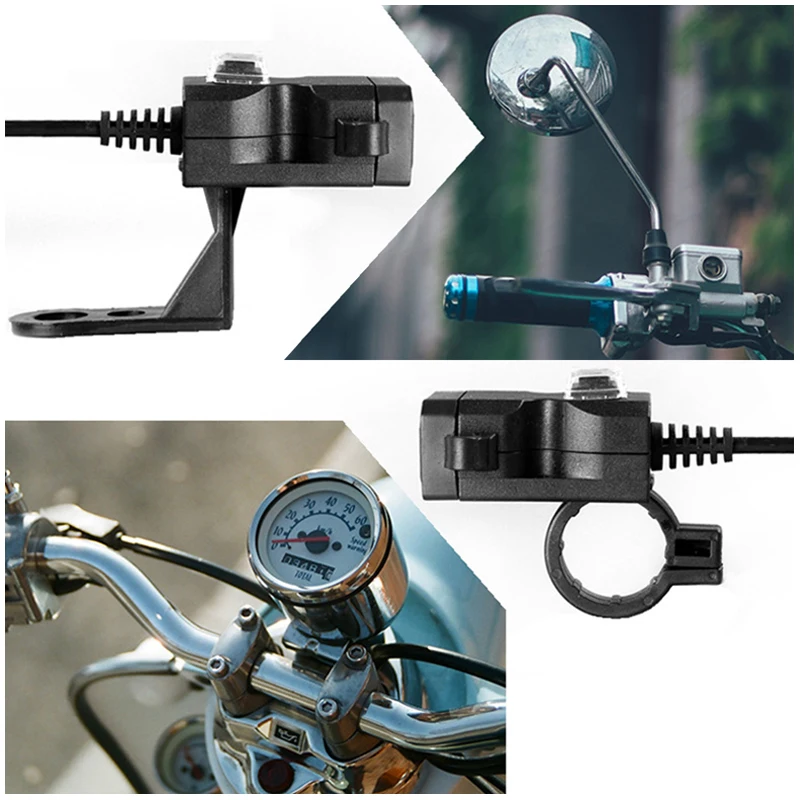 Dual USB 9V-24V Motorcycle Handlebar Charger Socket with Switch & Double Mounts Waterproof for Motos Equipment Car Accessories
Dual USB 9V-24V Motorcycle Handlebar Charger Socket with Switch & Double Mounts Waterproof for Motos Equipment Car Accessories