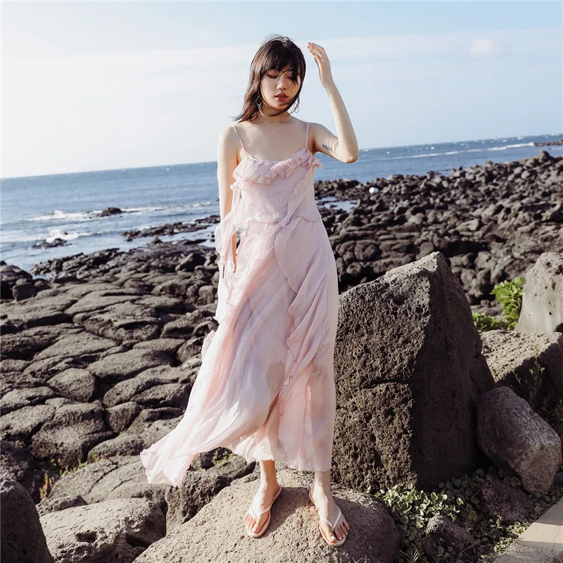 DUISNENA boho dress fairy pink lace chiffon women dresses sexy strap layered robe backless vestidos
DUISNENA boho dress fairy pink lace chiffon women dresses sexy strap layered robe backless vestidos