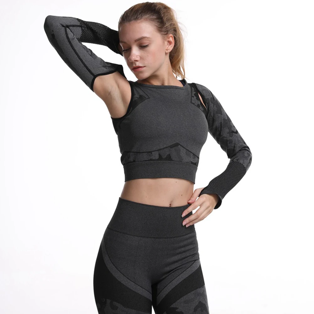 Women Seamless Long Sleeve Workout Clothes Tops Gym Sexy T-Shirt Fitness Running Sports T-shirt for Womens Gym Workout Shirts
Women Seamless Long Sleeve Workout Clothes Tops Gym Sexy T-Shirt Fitness Running Sports T-shirt for Womens Gym Workout Shirts