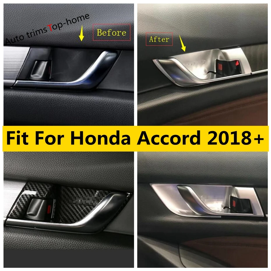 Внутренняя дверная ручка Yimaautotrims крышка чаши отделка для Honda Accord 2018 2021 ABS