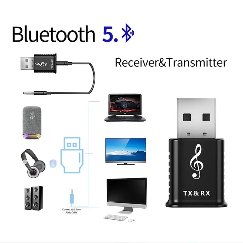 3in1 USB Bluetooth 5.0 Car WirelessTransmitter Receiver Adapter Mini 3.5mm AUX H4GC
3in1 USB Bluetooth 5.0 Car WirelessTransmitter Receiver Adapter Mini 3.5mm AUX H4GC