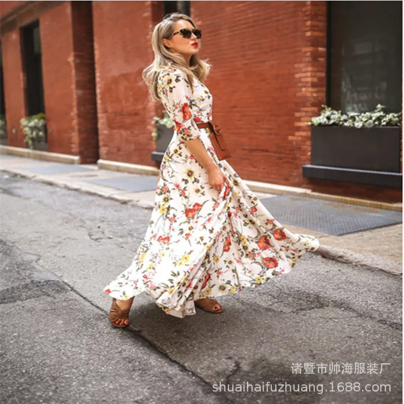 2021 new women's chiffon print big swing dress bohemian holiday style dress
2021 new women's chiffon print big swing dress bohemian holiday style dress