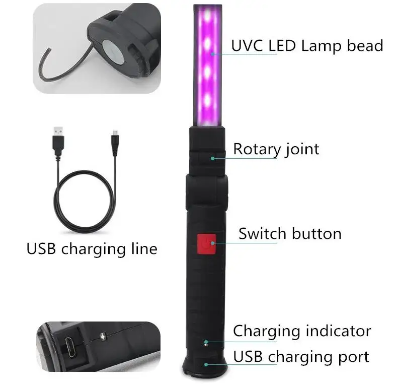 [Seven Neon] портативная перезаряжаемая Бытовая UVC светодиодсветодиодный