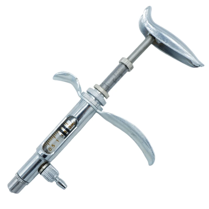 2ML Veterinary Continuous Vaccine Injection Device Adjustable syringe Metal stainless steel syringe for veterinary chicken and p
2ML Veterinary Continuous Vaccine Injection Device Adjustable syringe Metal stainless steel syringe for veterinary chicken and p