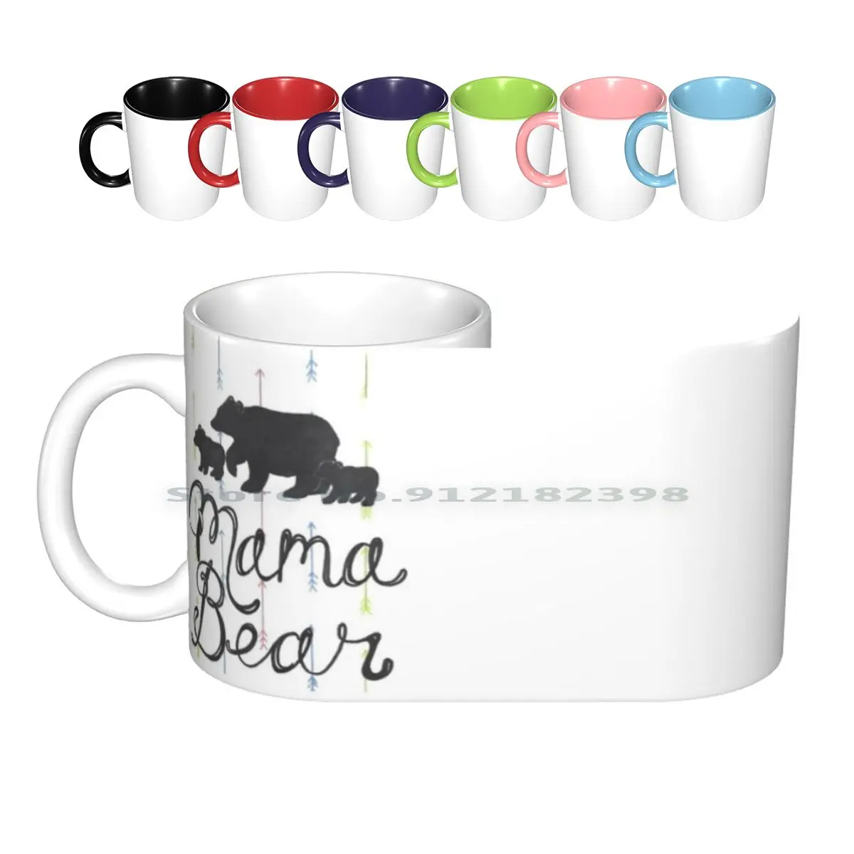 

Mama Bear With Cubs Ceramic Mugs Coffee Cups Milk Tea Mug Mama Bear Arrows Cubs Bears Black Bears Mothers Day Mom Creative