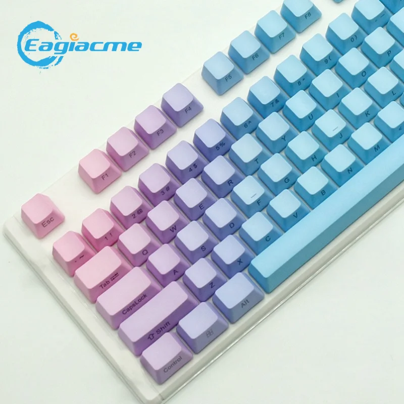 104 Keys PBT Keycap DYE-Sublimation OEM Profile Gradient Side engraving Keycaps For Cherry MX Switch Mechanical Keyboard
104 Keys PBT Keycap DYE-Sublimation OEM Profile Gradient Side engraving Keycaps For Cherry MX Switch Mechanical Keyboard